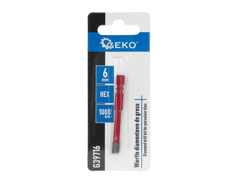 Wiertło diamentowe do gresu 6mm HEX (250) Geko