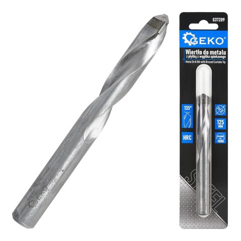 Wiertło do metalu z płytką z węglika spiekanego -13x125 mm Geko