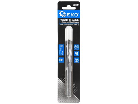 Wiertło do metalu z płytką z węglika spiekanego -13x125 mm Geko