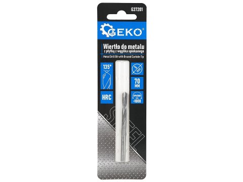 Wiertło do metalu z płytką z węglika spiekanego -5x70 mm (400) Geko