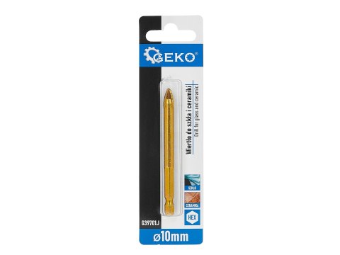 Wiertło do szkła i ceramiki HEX 10mm (500) Geko