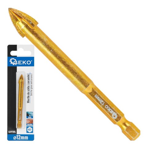 Wiertło do szkła i ceramiki HEX 12mm (500) Geko