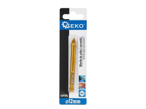 Wiertło do szkła i ceramiki HEX 12mm (500) Geko