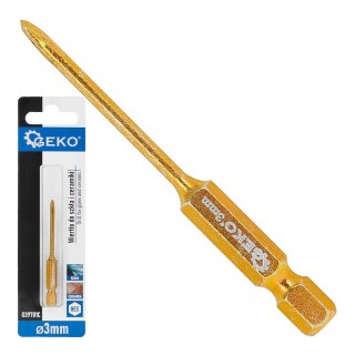 Wiertło do szkła i ceramiki HEX 3mm (500) Geko
