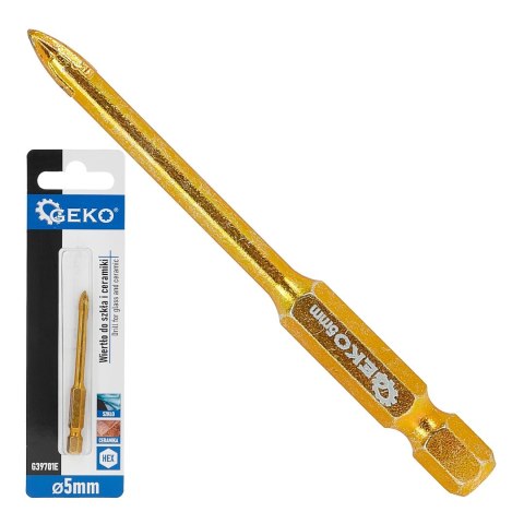 Wiertło do szkła i ceramiki HEX 5mm (500) Geko