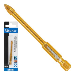 Wiertło do szkła i ceramiki HEX 6mm (500) Geko