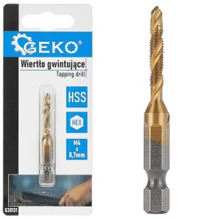 Wiertło gwintujące HSS M4 x 0,7mm HEX (50/250) Geko