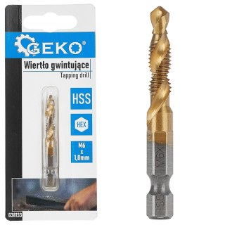 Wiertło gwintujące HSS M6 x 1,0mm HEX (50/250) Geko