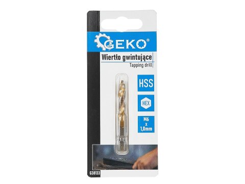 Wiertło gwintujące HSS M6 x 1,0mm HEX (50/250) Geko