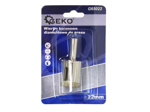 Wiertło koronowe diamentowe do gresu 22mm PROFI (3/216) Geko