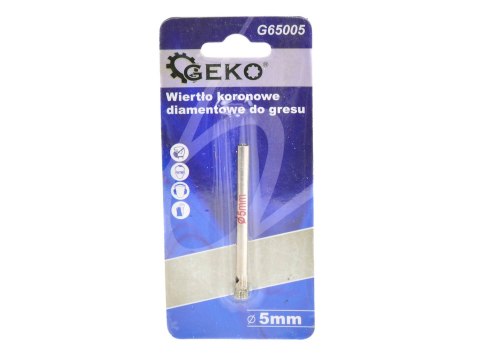 Wiertło koronowe diamentowe do gresu 5mm PROFI (1/500) Geko