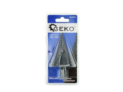 Wiertło stopniowe HSS TiAlN 4-52mm długość 82mm (5/50) Geko
