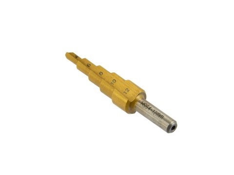 Wiertło stożkowe HSS TiN 4-12mm (20/25/200) Geko