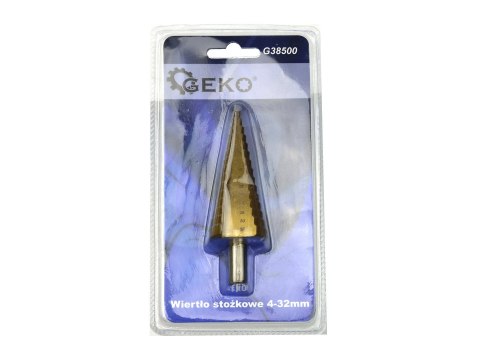 Wiertło stożkowe HSS TiN 4-32mm (25/100) Geko