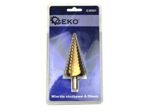 Wiertło stożkowe HSS TiN 4-39mm(50/100) Geko