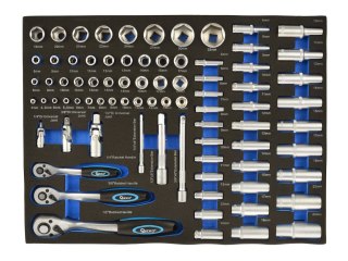 Wkład- zestaw nasadek z grzechotkami 1/4"-1/2" 80el.(3) Geko