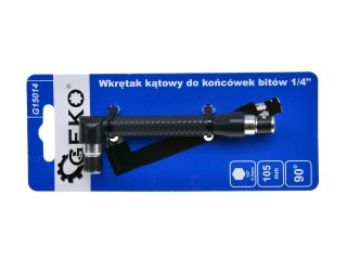 Wkrętak kątowy do końcówek bitów 1/4" (20/120) Geko