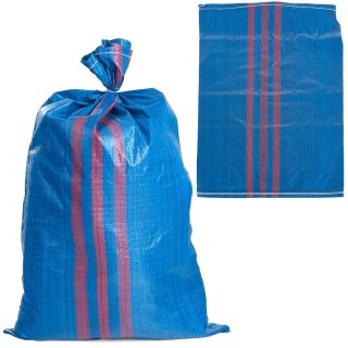 Worek polipropylenowy 50x80cm 30kg /Niebiesko-czerwony (100/1000) Geko