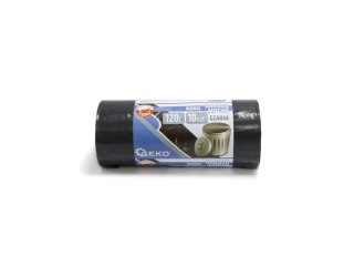 Worki na śmieci BARDZO MOCNE 120L (rolka 10szt) - czarne (18) Geko