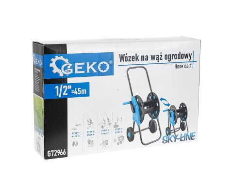 Wózek na wąż ogrodowy 1/2"=45m SKY-LINE (5) Geko