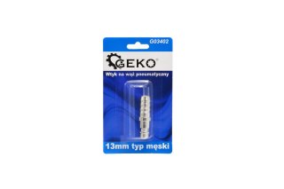 Wtyk na wąż pneumatyczny 13mm typ męski (blister) (10/100) Geko