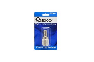 Wtyk na wąż pneumatyczny 13mm typ żeński (blister) (10/100) Geko