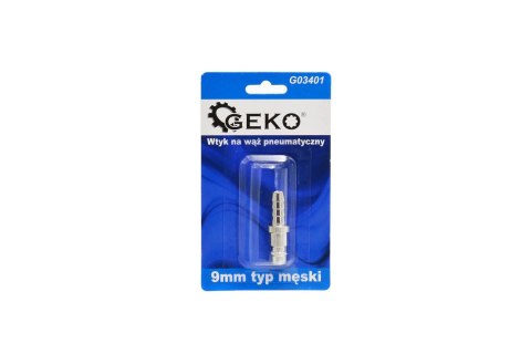 Wtyk na wąż pneumatyczny 9mm typ męski (blister) (10/100) Geko