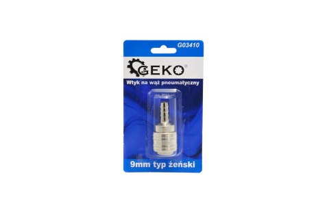 Wtyk na wąż pneumatyczny 9mm typ żeński (blister) (10/100) Geko