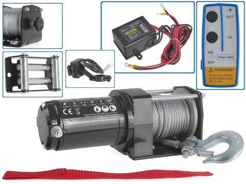 Wyciągarka elektryczna 12V 3000LB (2) Geko