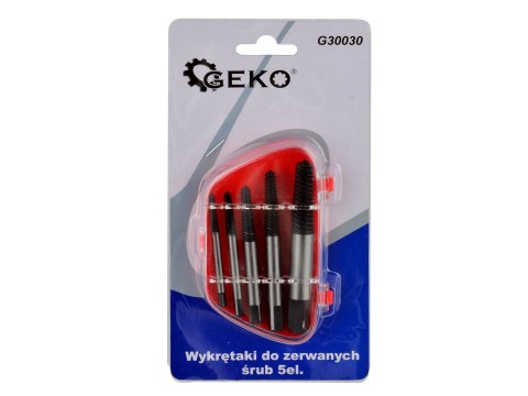 Wykrętaki do zerwanych śrub 5el./mały zestaw/(20/100) Geko