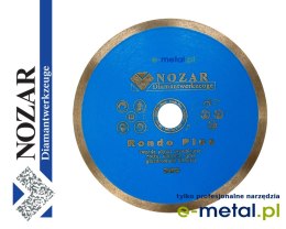 NOZAR - Tarcza diamentowa - Fliese Rondo Plus - niebieska - 200mm/25,4 x 2,0/7mm - segment ciągły