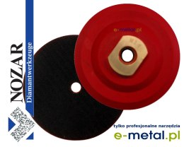 NOZAR - Uchwyt gumowy elastyczny rzep - fi 100mm / M14 -czerwony