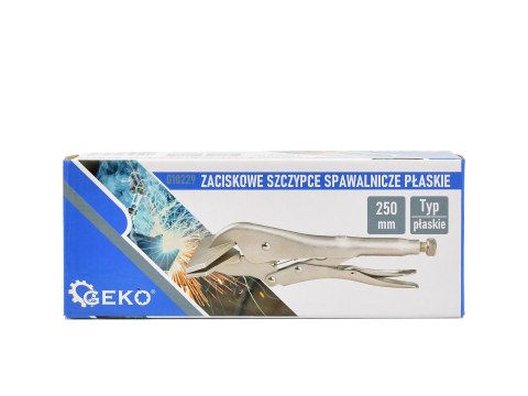 Zaciskowe szczypce spawalnicze 250mm płaskie (20) Geko