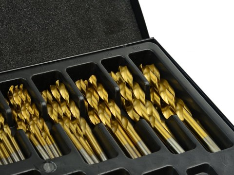 Zestaw 170szt.wierteł HSS TiN do metalu m. box Geko