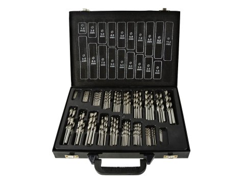 Zestaw 170szt.wierteł HSS do metalu(5) Geko