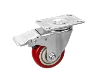 Zestaw 4 kółek obrotowych 75mm 100kg- 2 koła z hamulcem, 2 bez hamulca (6) Geko