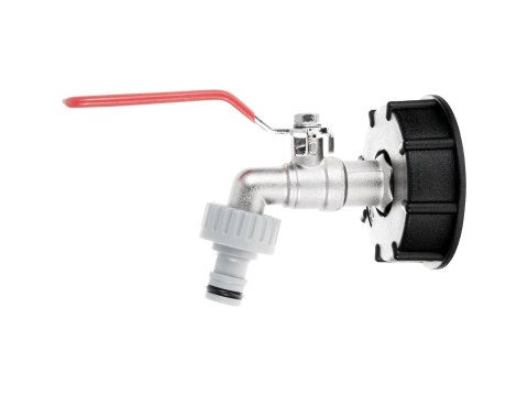 Zestaw - IBC nakrętka S60x6 kran 1/2" z wyjściem na GZ 3/4" nypel do szybkozłącza - mauser (40) Geko