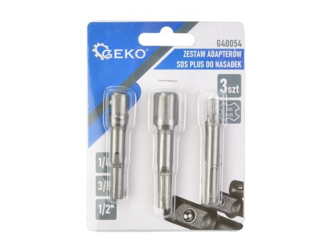 Zestaw adapterów SDS PLUS do nasadek 3el. (100) Geko