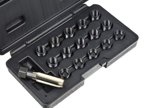 Zestaw do naprawy gwintów i świec zapłonowych 16el. M14X1.25 Geko