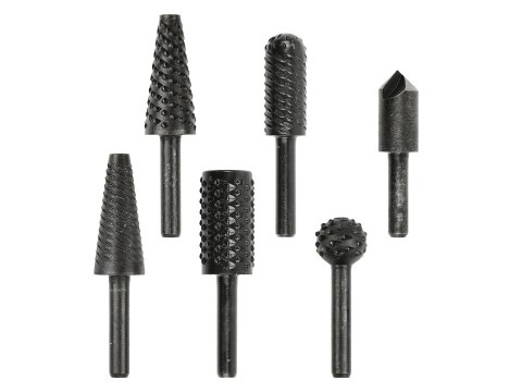 Zestaw frezów trzpieniowych do metalu i drewna 6mm 6el. (60) Geko