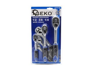Zestaw grzechotek 1/2 3/8 1/4 quick release Geko