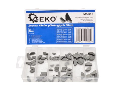 Zestaw klinów półokrągłych 80szt. Geko
