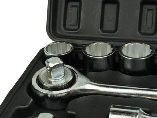Zestaw kluczy nasad.21el.3/4" 12-kąt.19-50mm/czarna walizka/(2) Geko