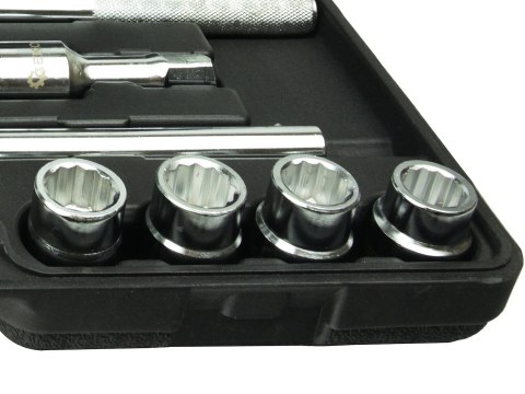 Zestaw kluczy nasad.21el.3/4" 12-kąt.19-50mm/czarna walizka/(2) Geko