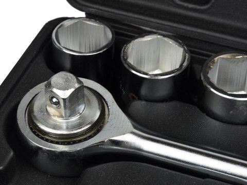 Zestaw kluczy nasad.21el.3/4" 6-kąt.19-50mm/czarna walizka/(2) Geko