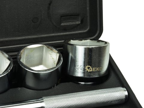 Zestaw kluczy nasad.21el.3/4" 6-kąt.19-50mm/czarna walizka/(2) Geko
