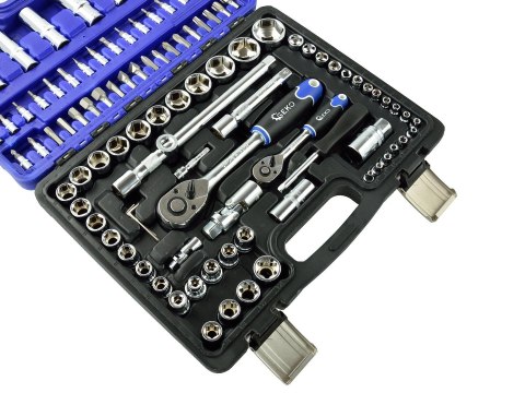 Zestaw kluczy nasadowych i torx 108el.CRV GEKO(3) Geko