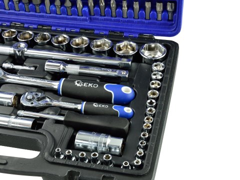 Zestaw kluczy nasadowych i torx 108el.CRV GEKO(3) Geko
