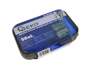 Zestaw kluczy nasadowych torx 1/4" 56el. Geko