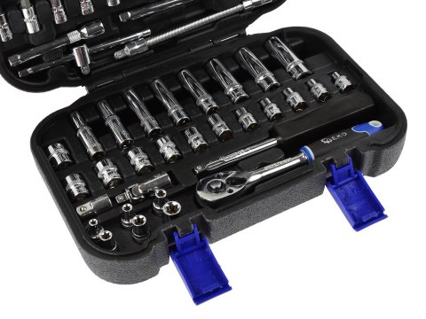 Zestaw kluczy nasadowych torx 1/4" 56el. Geko